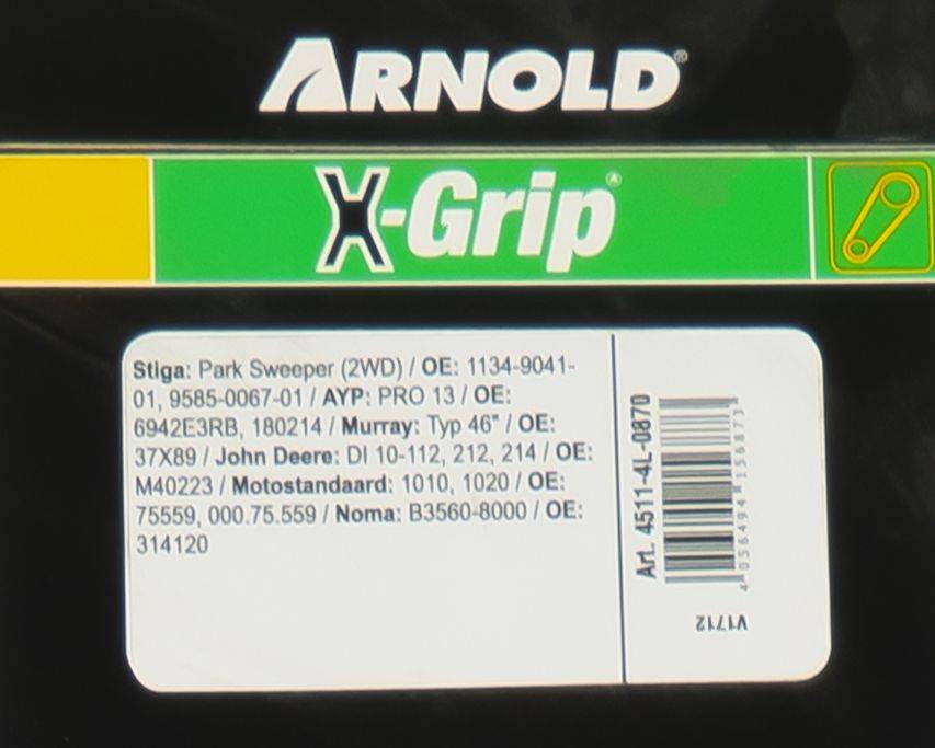 Arnold - Courroie trapézoïdale X-Grip V de type 4L870 Arnold - Imagen 3