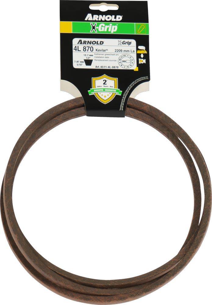 Arnold - Courroie trapézoïdale X-Grip V de type 4L870 Arnold - Imagen 1