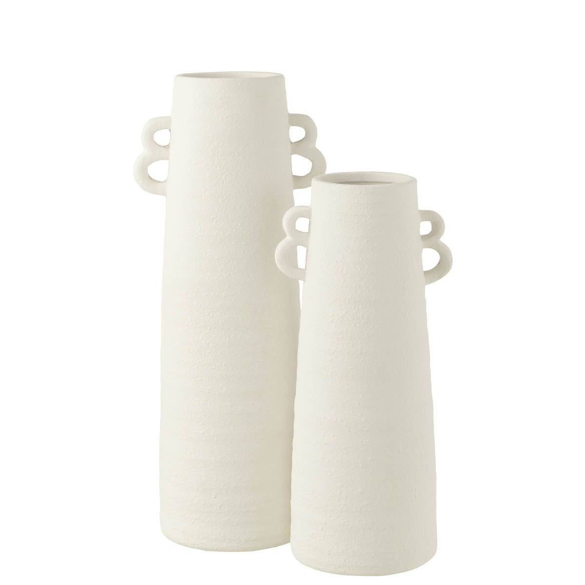 Vase Conique avec Anses "Russel" 44cm Blanc - Image 2