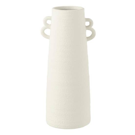 Vase Conique avec Anses "Russel" 44cm Blanc - Image 1