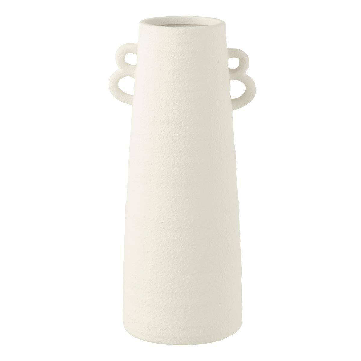 Vase Conique avec Anses "Russel" 44cm Blanc - Image 1
