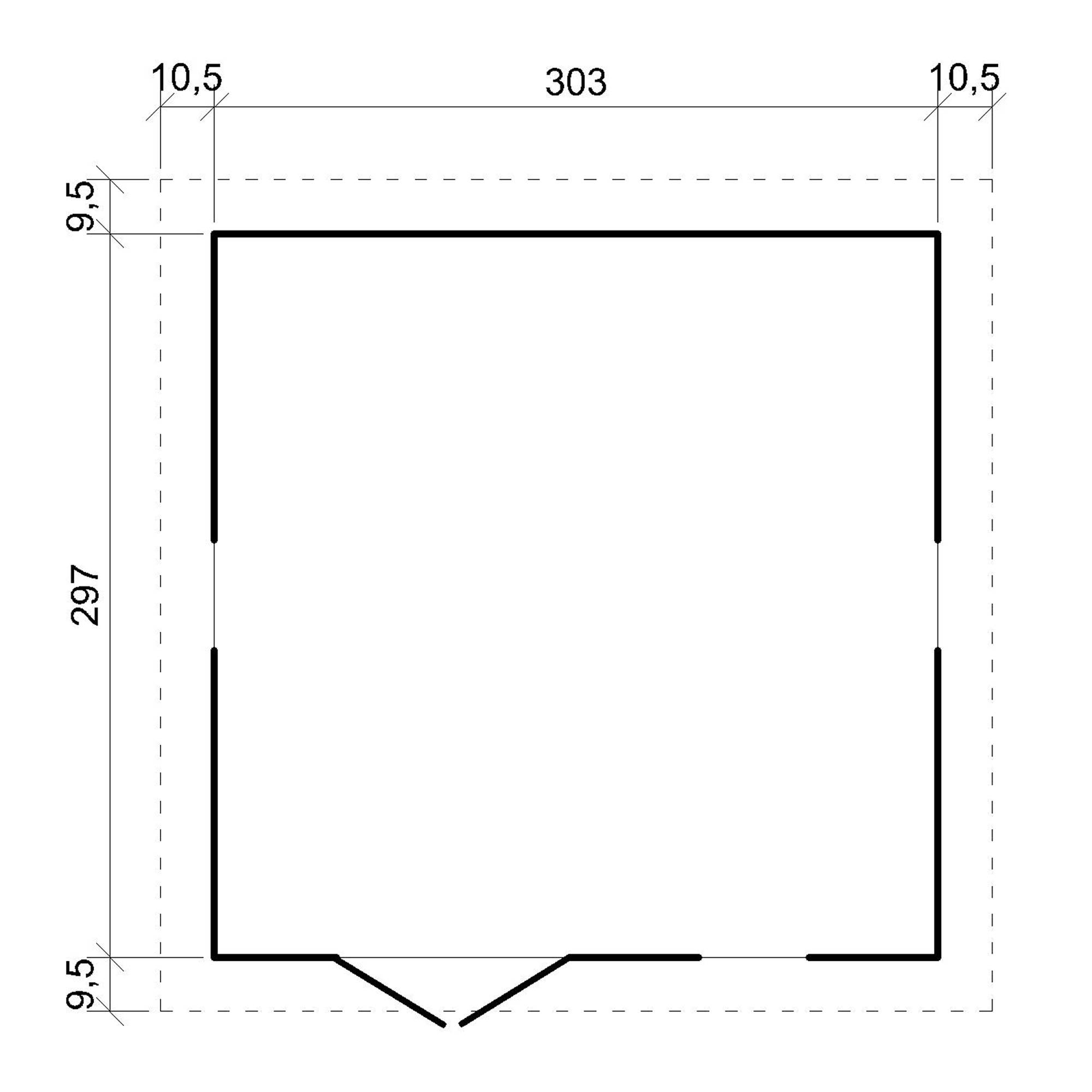Timbela - Abri de Jardin en Bois Exterieur H226x316x324 cm / 9 m² avec les planchers imprégné - 17 mm d’épaisseur - Timbela M335+M335G - Imagen 6