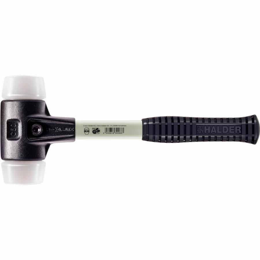 Maillet HALDER SIMPLEX Superplastique avec boîtier en fonte malléable renforcée et manche en fibre de verre - D=50 mm - 3707.050