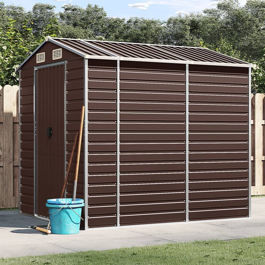 Vidaxl - Abri de jardin marron 191 x 215 x 198 cm en acier galvanisé vidaXL 3188265