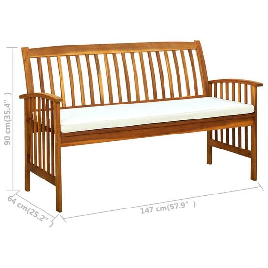 Prolenta Premium - Banc de jardin Blanc 64 X 147 cm - Prolenta Premium - Image 8