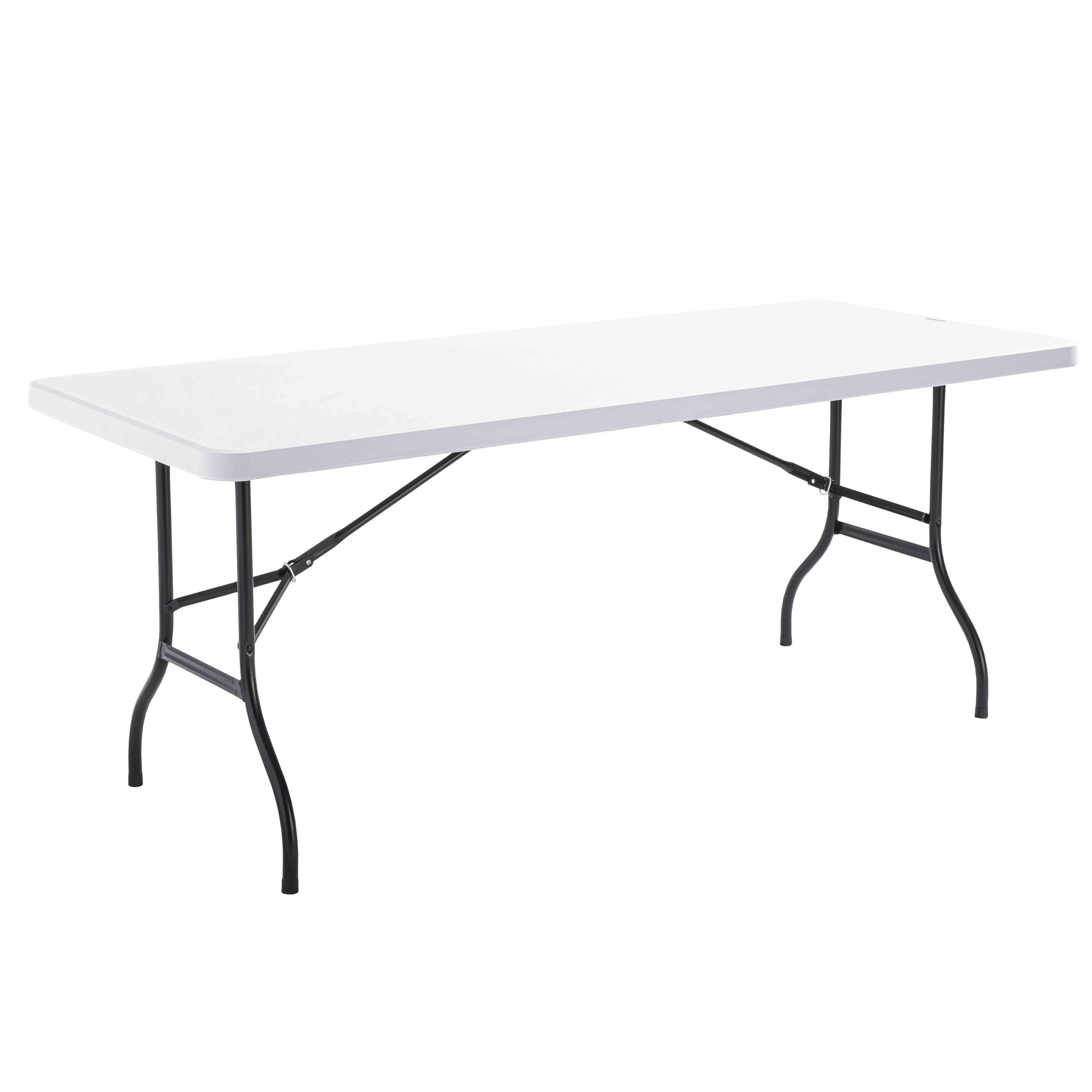 Oviala - Table de jardin pliante 8 places Blanc - 180cm x 74cm x 75cm - Oviala - Imagen 3