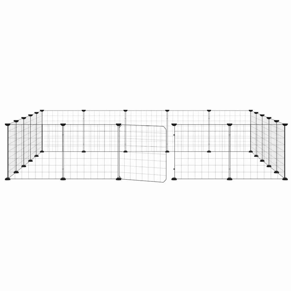 Vidaxl - Cage animaux de compagnie à 20 panneaux et porte Noir 175x175x35 cm vidaXL 3114019 - Imagen 4