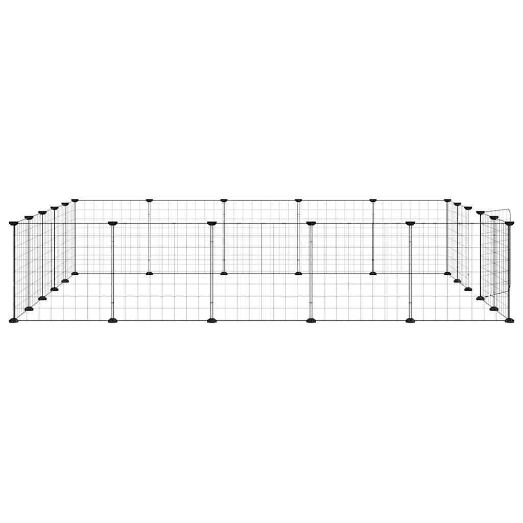 Vidaxl - Cage animaux de compagnie à 20 panneaux et porte Noir 175x175x35 cm vidaXL 3114019 - Imagen 5