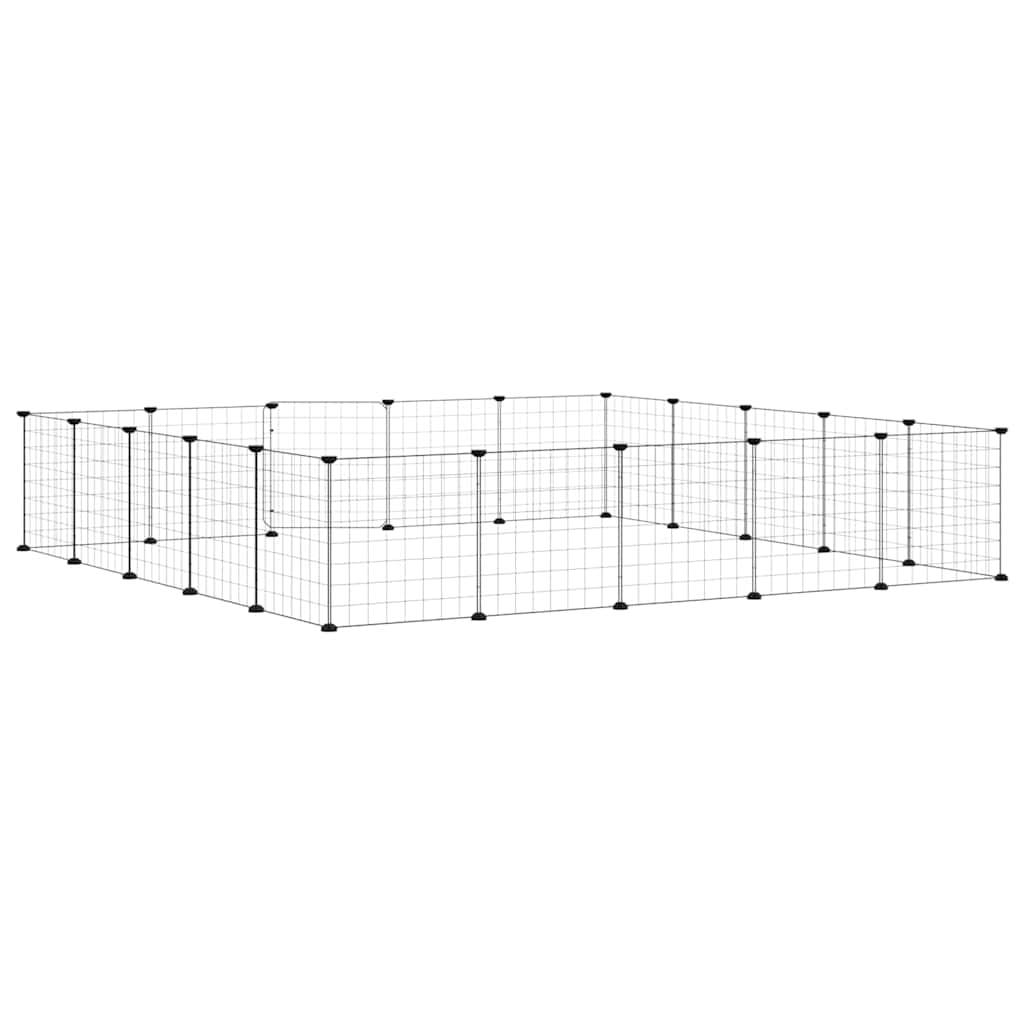 Vidaxl - Cage animaux de compagnie à 20 panneaux et porte Noir 175x175x35 cm vidaXL 3114019 - Imagen 6