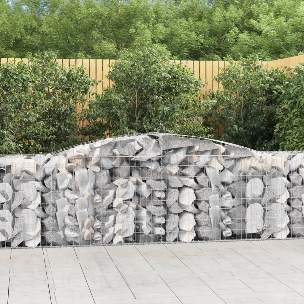 Vidaxl - Paniers à gabions arqués 3 pcs 400x50x80/100 cm Fer galvanisé vidaXL 3146984 - Image 1