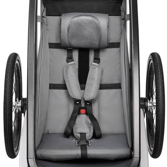 Remorque vélo enfant FUXTEC FX-FA1S Sport Cruiser Mini - poussette 2-en-1 pliable - roues gonflables - gris - Image 7