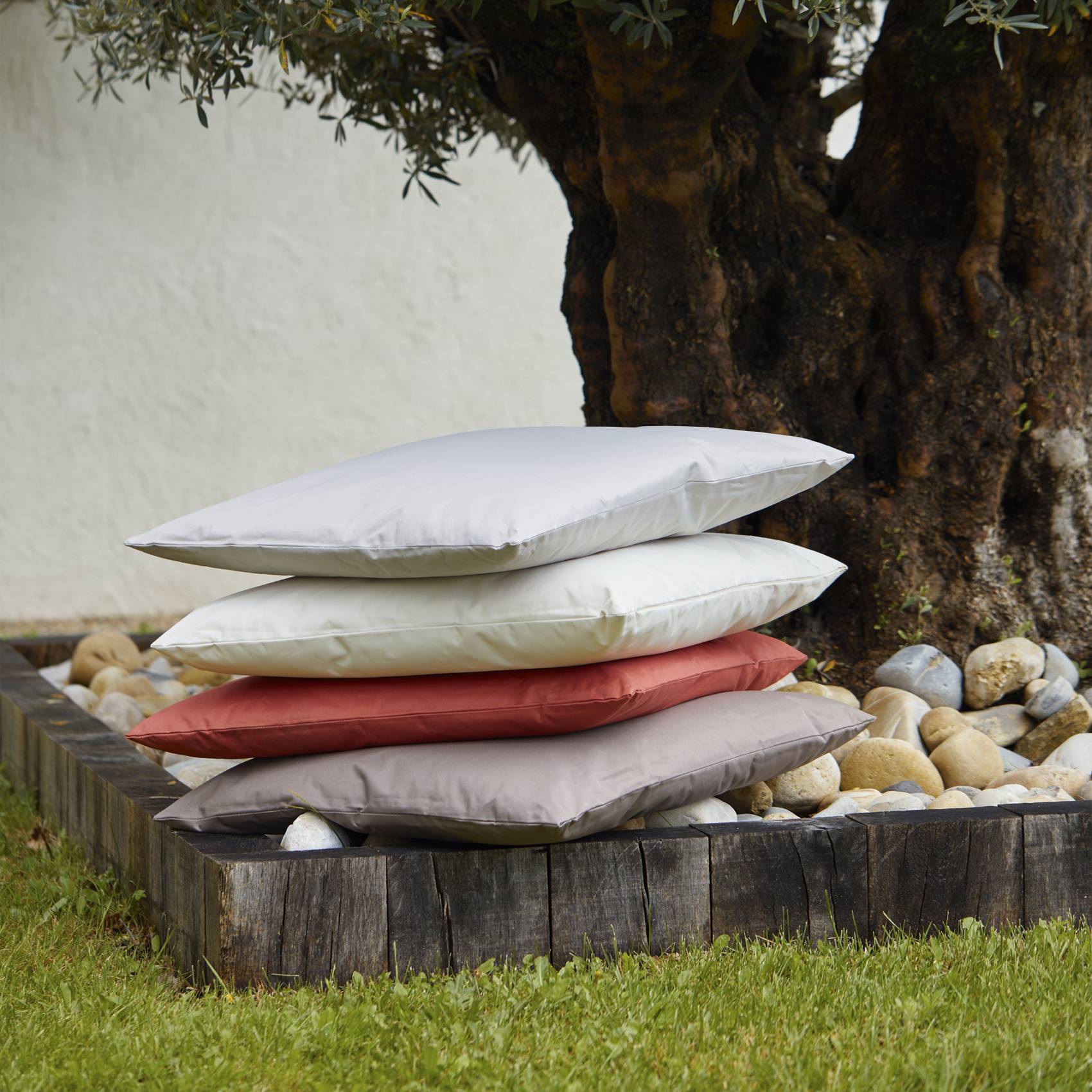 Home Maison - Coussin extérieur imperméable et déhoussable MINORQUE - HOME MAISON - Polyester - Gris Perle - Imagen 2