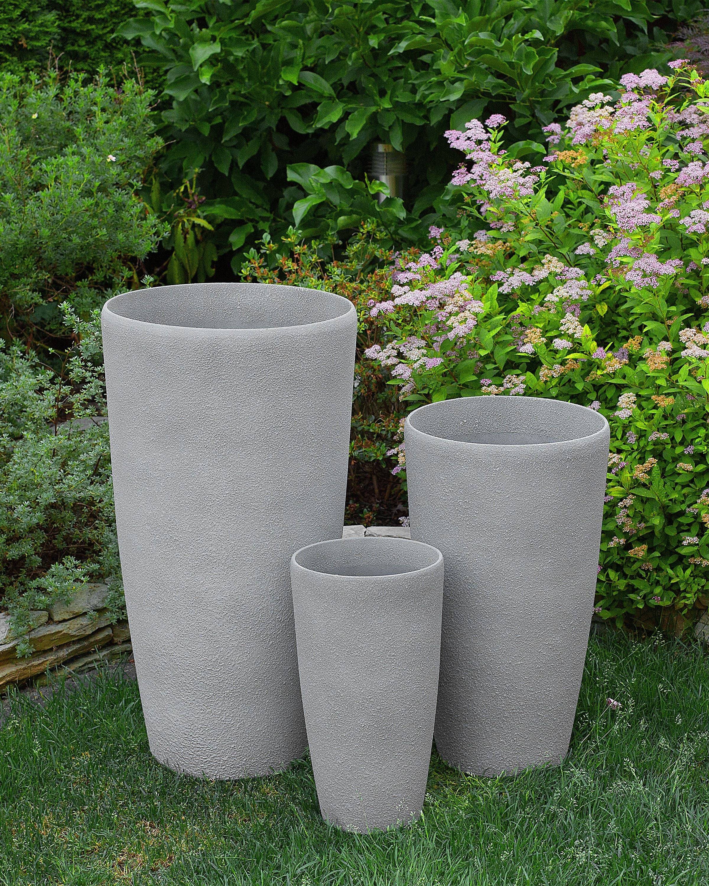 Beliani - Cache-pot d'extérieur Fibre d'argile Gris ABDERA - Beliani - Imagen 1