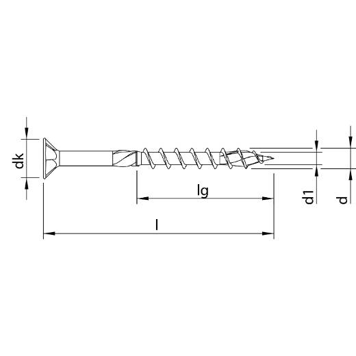 Vis HECO-Topix-Plus Inox - Ø4,5x45mm - Tête Ronde - Filetage Total variable - PZ2 - Boite de 500 - 60713 - Imagen 2