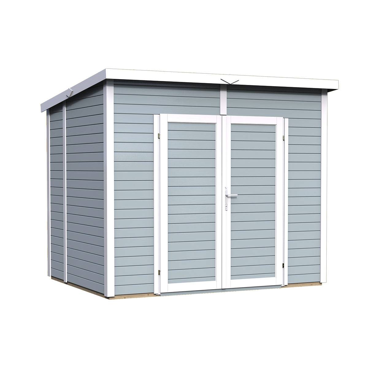 Abri de jardin en bois gris Bertilo 4,32 m² - Bertilo - Imagen 1