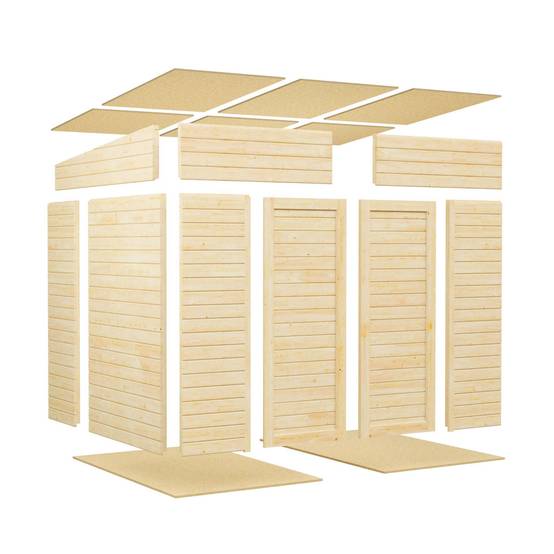 Abri de jardin en bois gris Bertilo 4,32 m² - Bertilo - Imagen 5