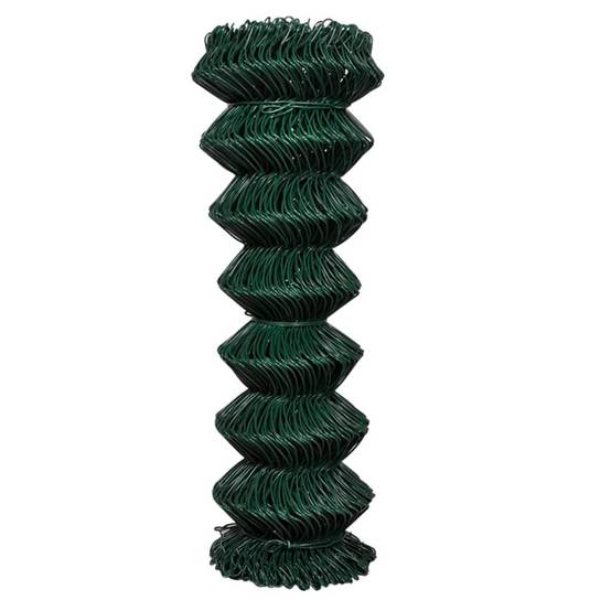 Rouleau Grillage Plastifié Souple Délimitation Terrain Maison 1,25x15m Vert - ComfortXL Outdoor Living - Image 2