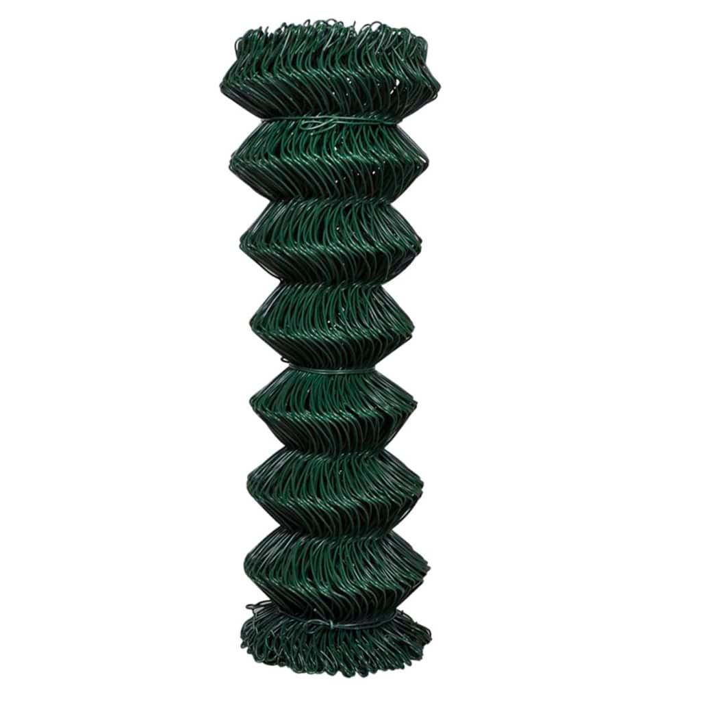 Rouleau Grillage Plastifié Souple Délimitation Terrain Maison 1,25x15m Vert - ComfortXL Outdoor Living - Image 2