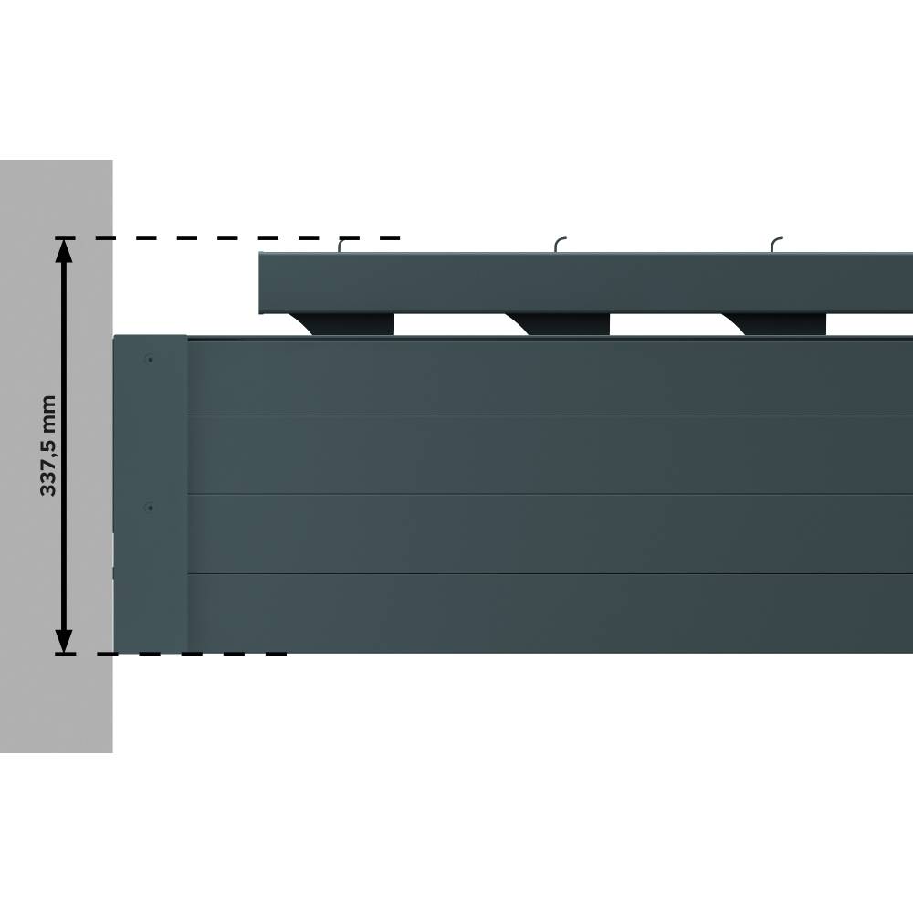 Pergola bioclimatique HELY 7,00x3,937m Vérin à télécommande (Gris anthracite) - Alia Productions - Imagen 4