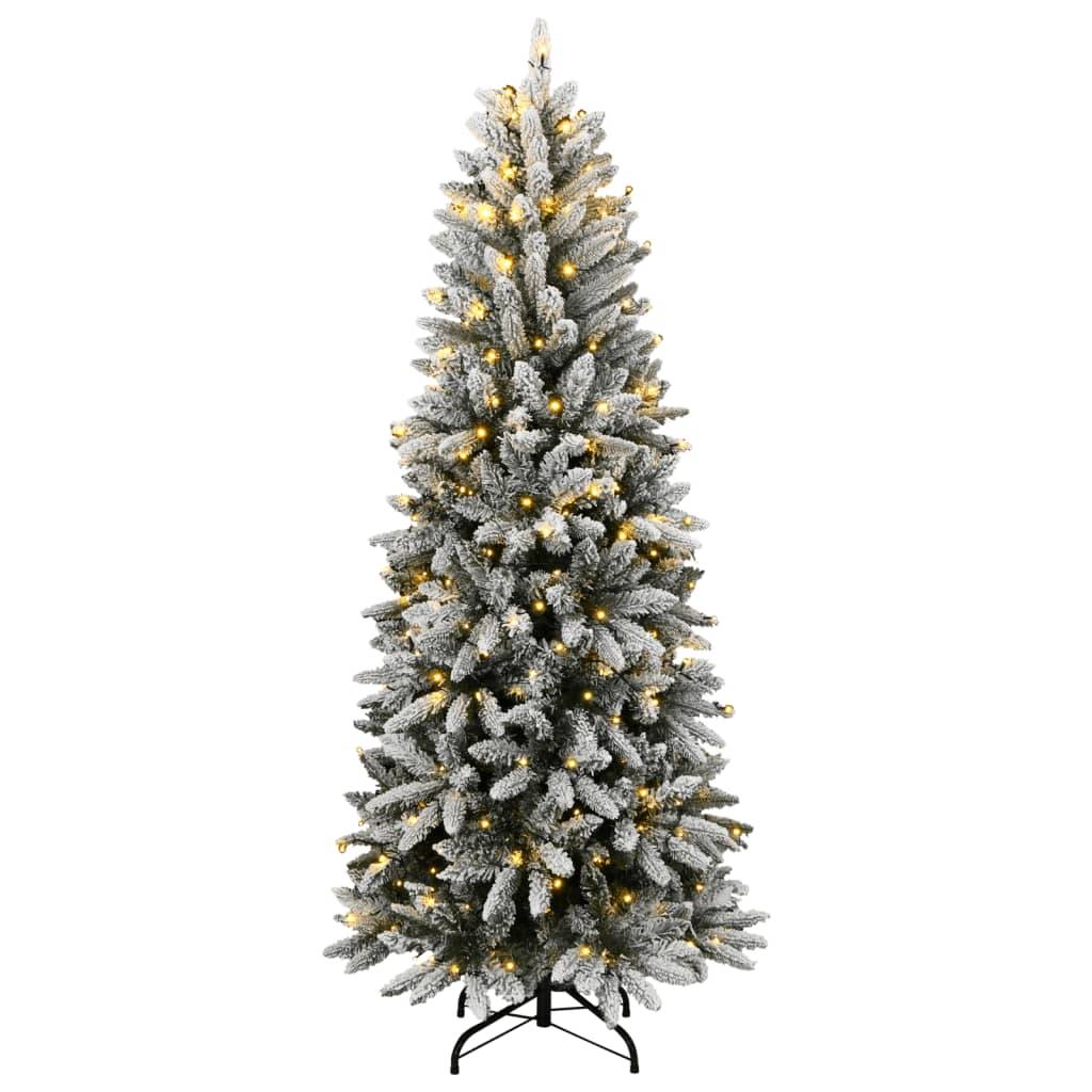 Sapin de Noël | Arbre de Noël artificiel 300 LED et neige floquée 240 cm Maison Chic - Image 1