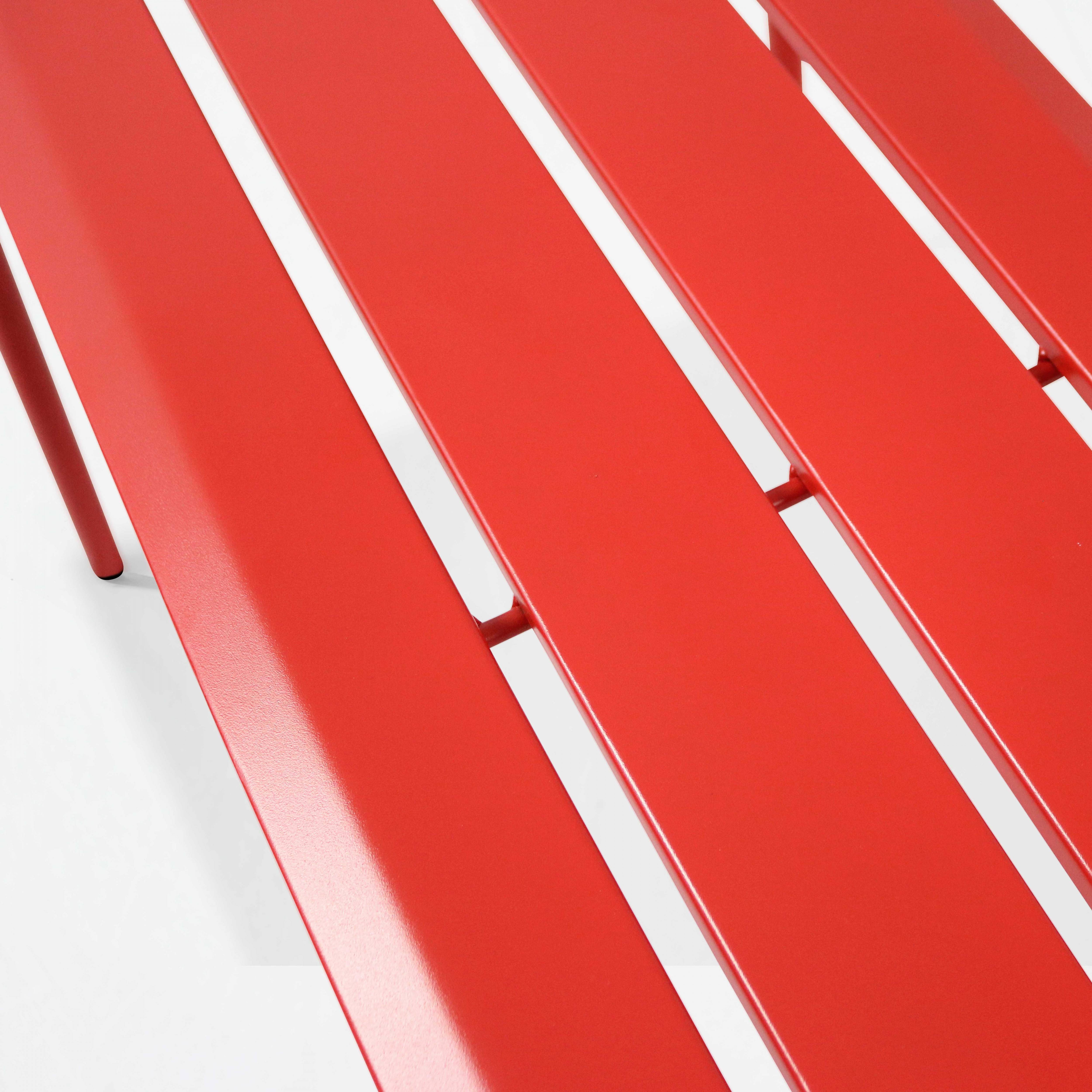 Oviala - Banc de jardin en acier rouge Palavas - Oviala - Imagen 5