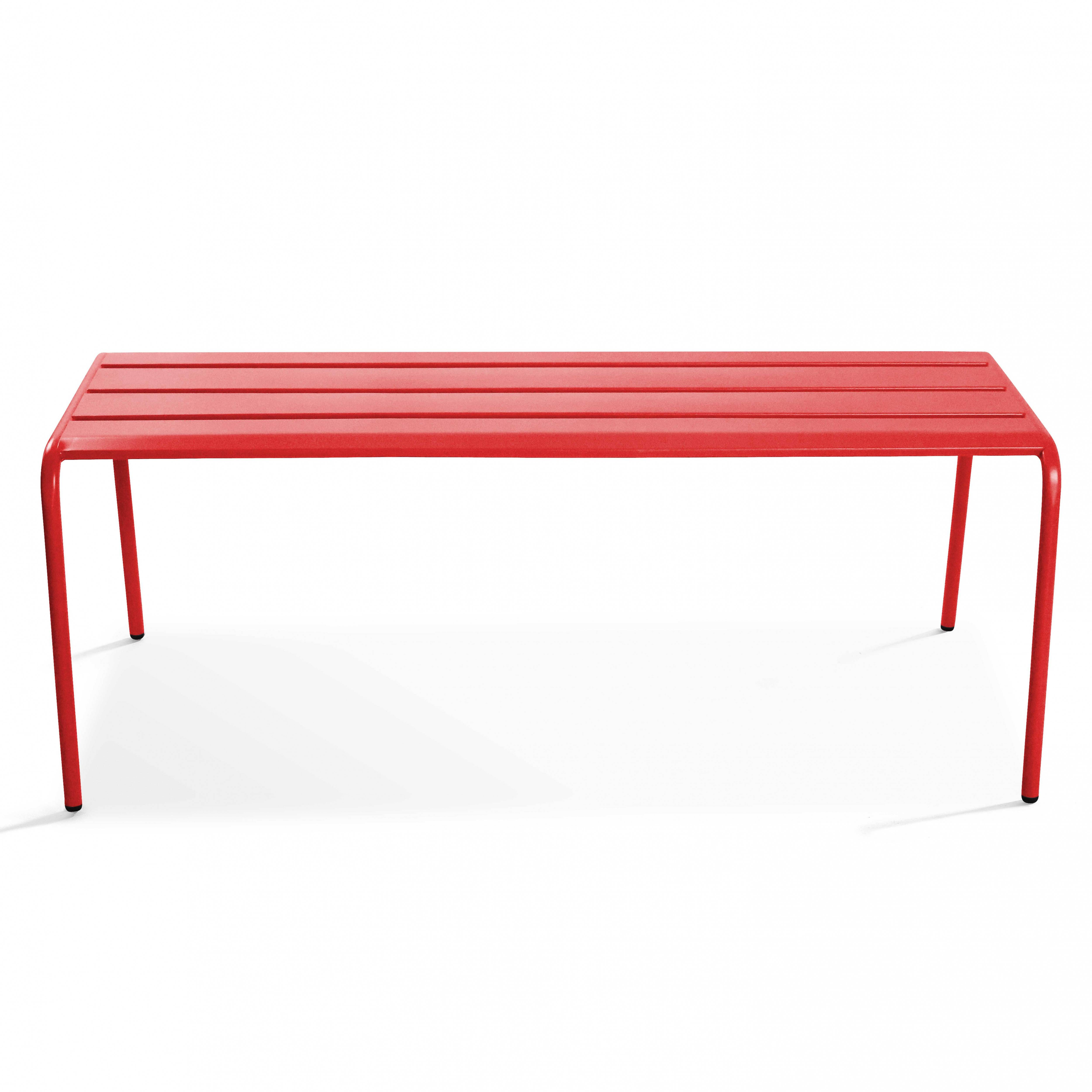 Oviala - Banc de jardin en acier rouge Palavas - Oviala - Imagen 4