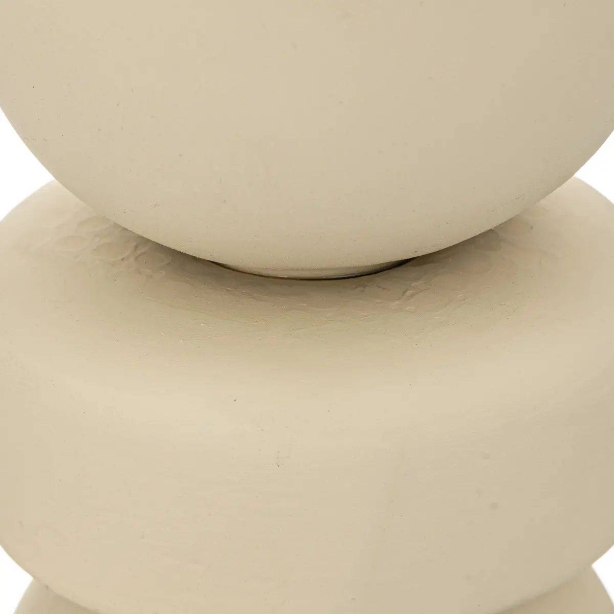 Bougeoir Chandelier en Céramique Beige H 18 cm - Imagen 3