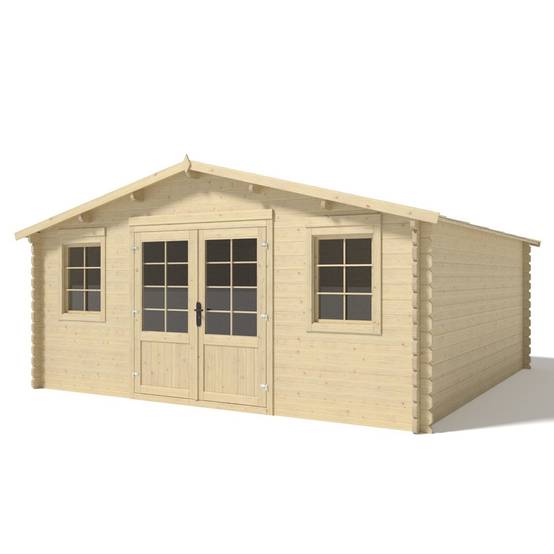 Altanka - Abri de jardin en bois - 25m2 - 5x5m - Ep. 40mm - Couleur: naturel - DOM612 - ALTANKA - Image 2