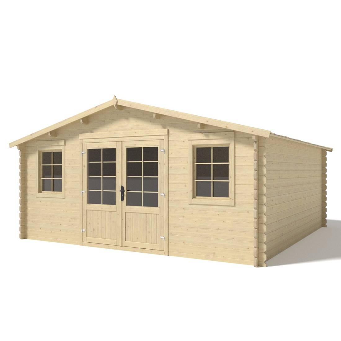Altanka - Abri de jardin en bois - 25m2 - 5x5m - Ep. 40mm - Couleur: naturel - DOM612 - ALTANKA - Image 2