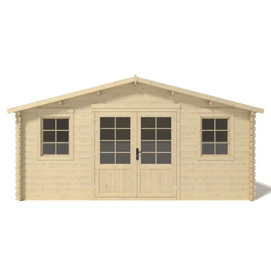 Altanka - Abri de jardin en bois - 25m2 - 5x5m - Ep. 40mm - Couleur: naturel - DOM612 - ALTANKA - Image 3