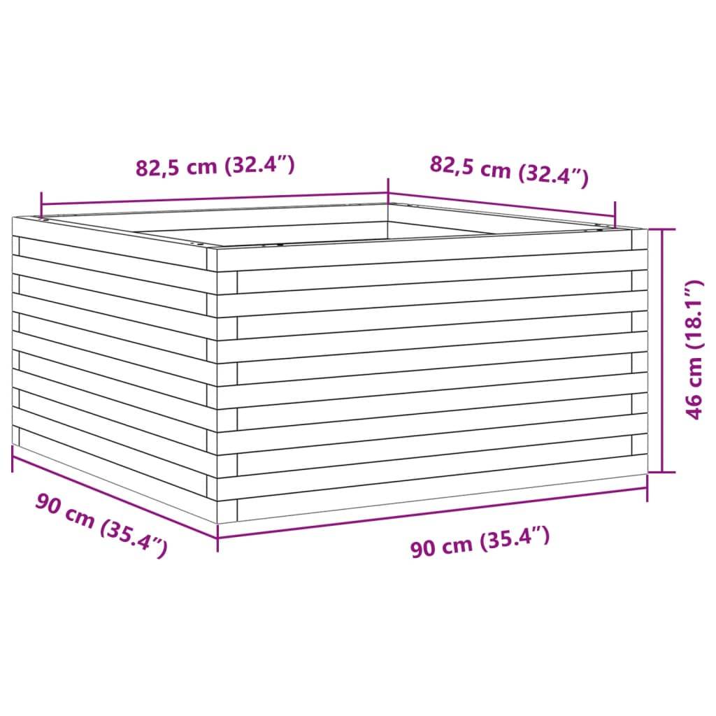 Maison Chic - Jardinière, Bac à fleurs, Pot de fleurs 90x90x46 cm bois de pin massif - Imagen 9