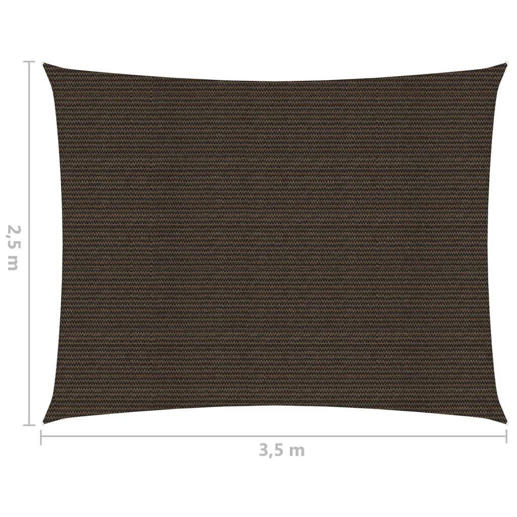 Helloshop26 - Voile d'ombrage 160 g/m² 2,5 x 3,5 m PEHD marron - Imagen 6
