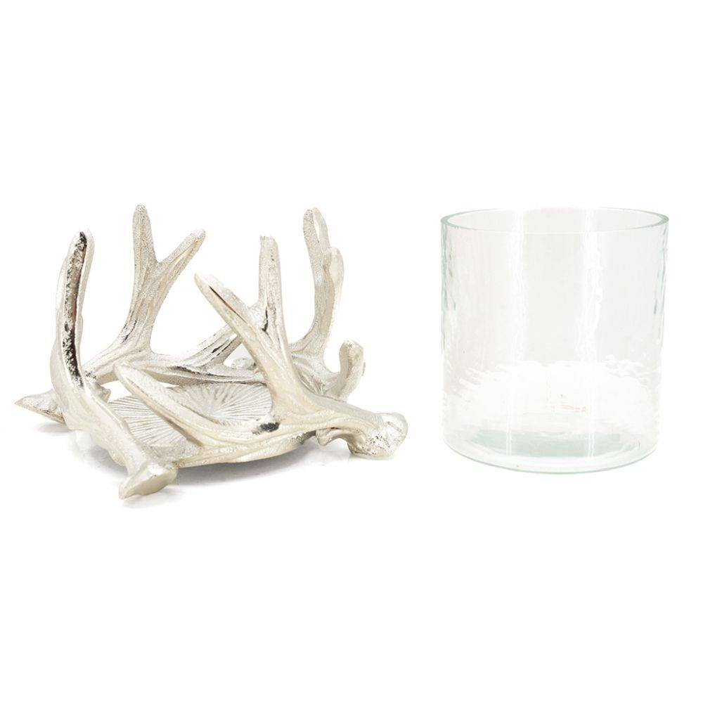 Aubry Gaspard - Photophore bois de cerf en aluminium Diamètre 14cm - Imagen 4