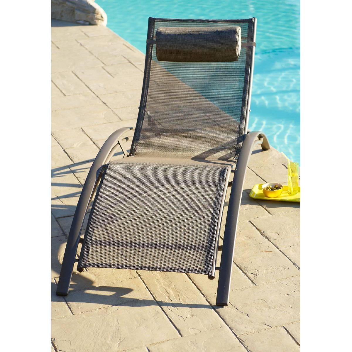 Dcb Garden - Lot de 2 Bains de Soleil "Cloé" 170cm Cappuccino - Image 4