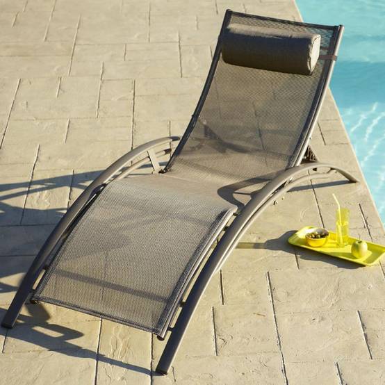 Dcb Garden - Lot de 2 Bains de Soleil "Cloé" 170cm Cappuccino - Image 2