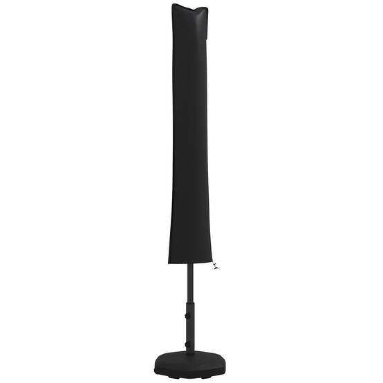 Housse de protection pour parasol droit en polyester oxford 420D noir 35 x 25 x 178 cm - PANGIVO - Image 2