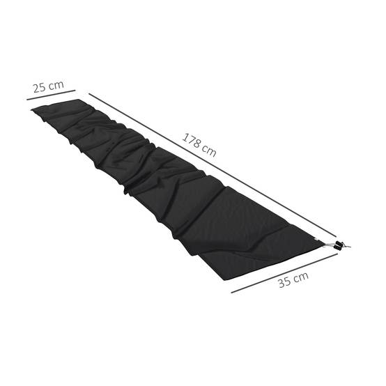 Housse de protection pour parasol droit en polyester oxford 420D noir 35 x 25 x 178 cm - PANGIVO - Image 5