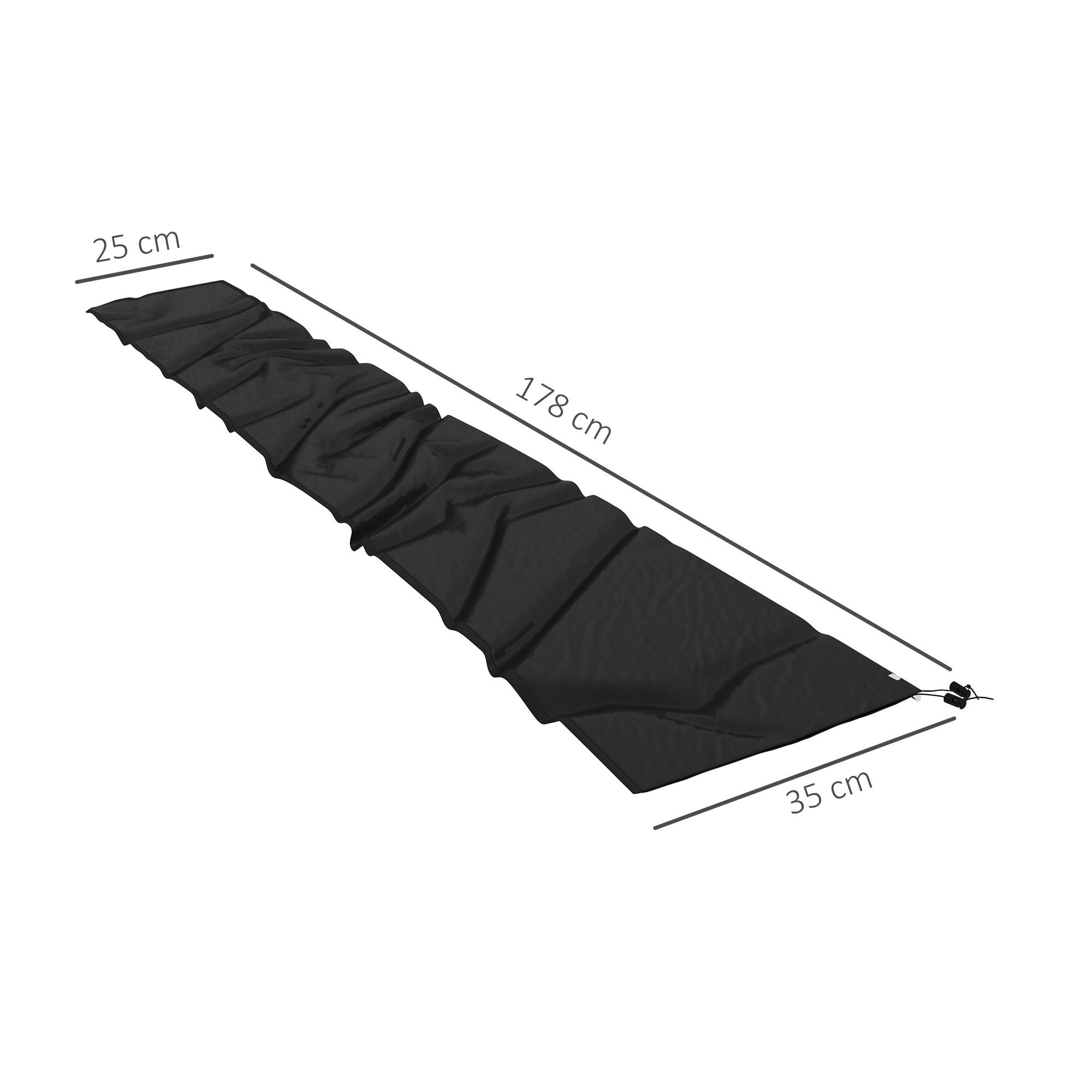 Housse de protection pour parasol droit en polyester oxford 420D noir 35 x 25 x 178 cm - PANGIVO - Image 5