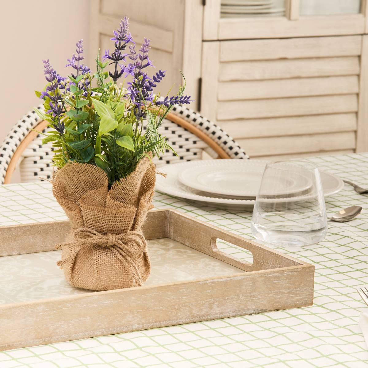 Atmosphera - Composition florale Artificielle Prov Lavande 29 cm - Atmosphera Créateur d'intérieur