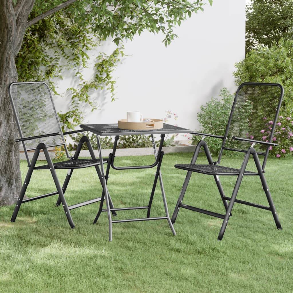 PANGIVO - Table de jardin maille métallique anthracite 60 x 60 x 72 cm - PANGIVO - Image 1