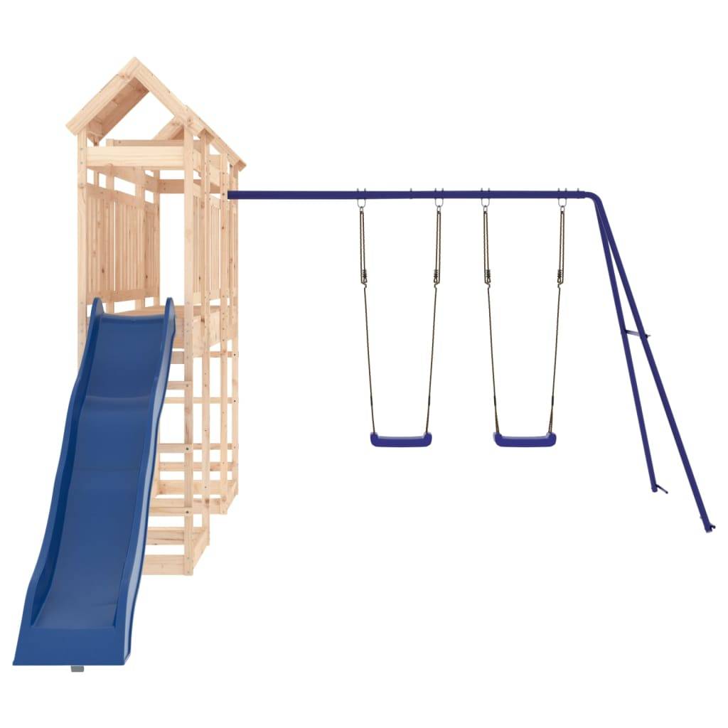 Helloshop26 - Aire de jeux d'extérieur balançoires toboggan portiques robuste jeux jardin 461 x 320 x 238 cm bois de pin massif - Imagen 2