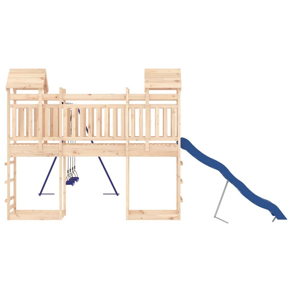 Helloshop26 - Aire de jeux d'extérieur balançoires toboggan portiques robuste jeux jardin 461 x 320 x 238 cm bois de pin massif - Imagen 5