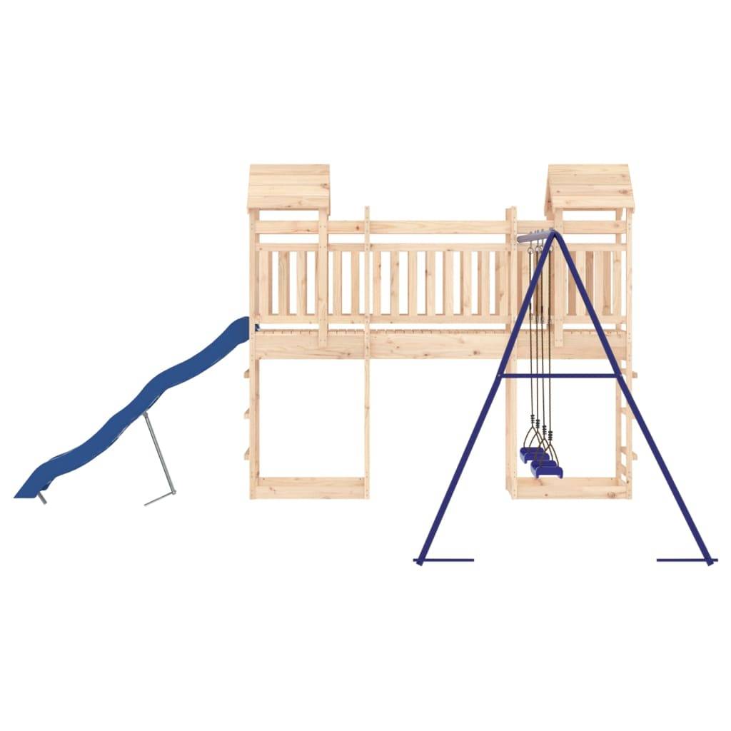 Helloshop26 - Aire de jeux d'extérieur balançoires toboggan portiques robuste jeux jardin 461 x 320 x 238 cm bois de pin massif - Imagen 4