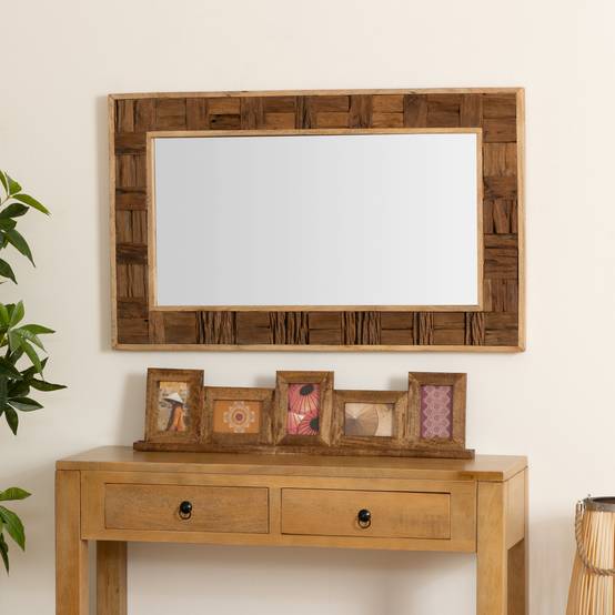 Atmosphera - Miroir "Ori" acacia 70x115cm - Atmosphera Créateur d'intérieur - Image 1