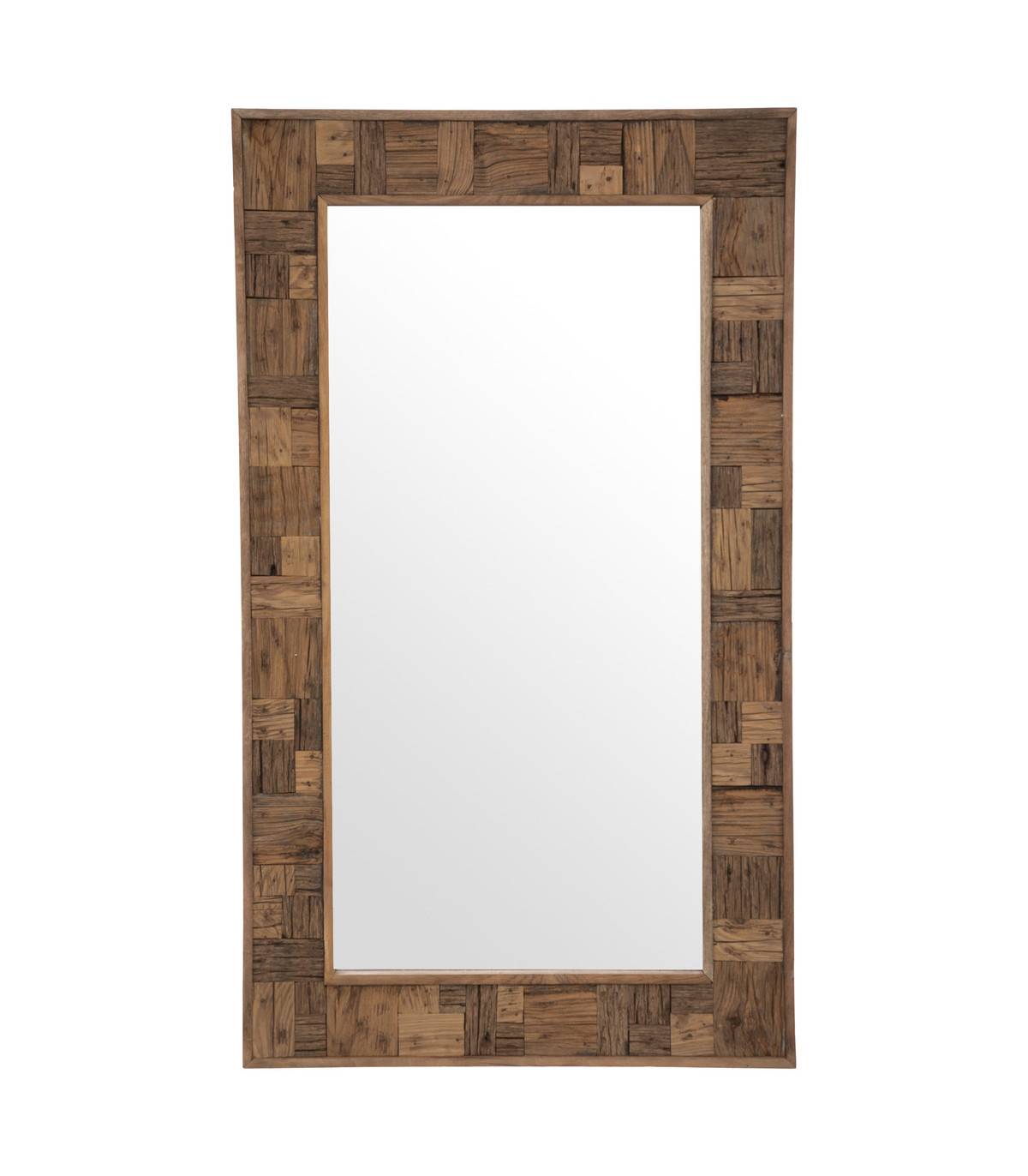 Grand Miroir mural en Bois d'Acacia 70 x 115 cm - Imagen 1