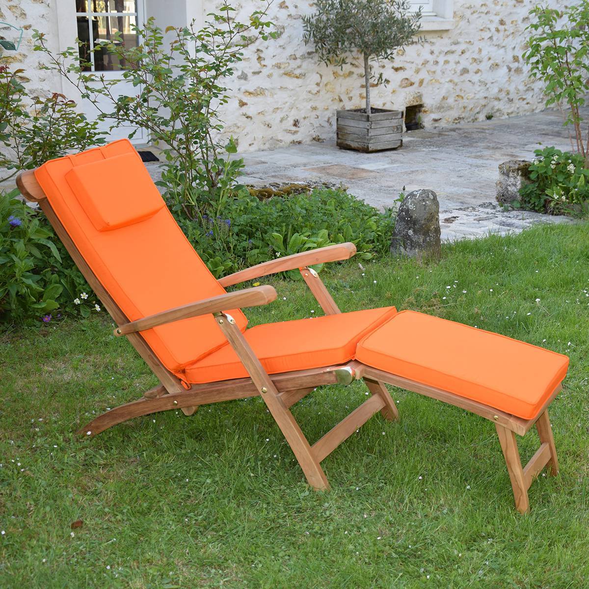Matelas Orange pour Chaise longue - TECK'Attitude - Imagen 4
