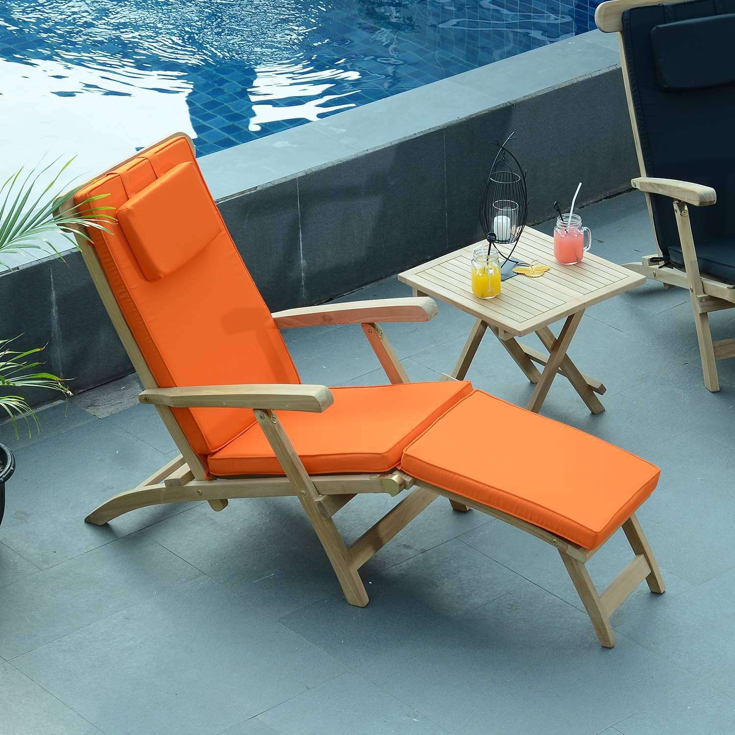 Matelas Orange pour Chaise longue - TECK'Attitude - Imagen 2
