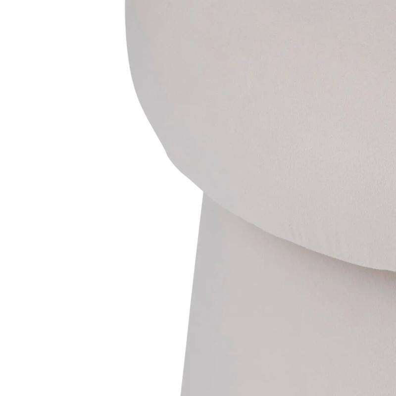 Pouf en velours 40 cm coloris ivoire Noa Atmosphera - Imagen 2