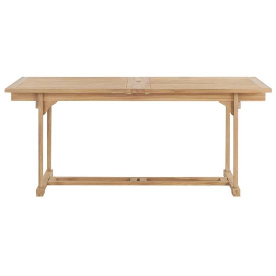 Table extensible de jardin Teck solide 180-280 x 100 x 75 cm - PANGIVO - Image 4