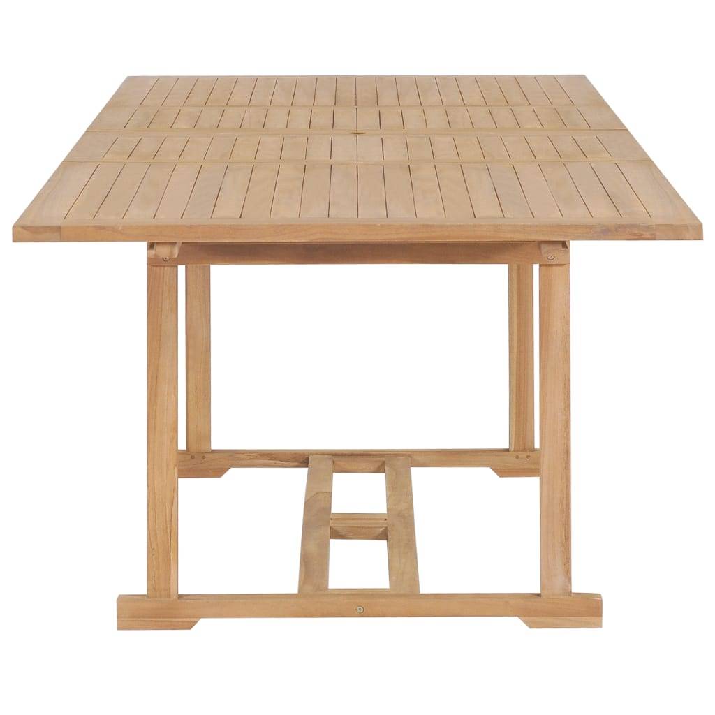 Table extensible de jardin Teck solide 180-280 x 100 x 75 cm - PANGIVO - Image 5